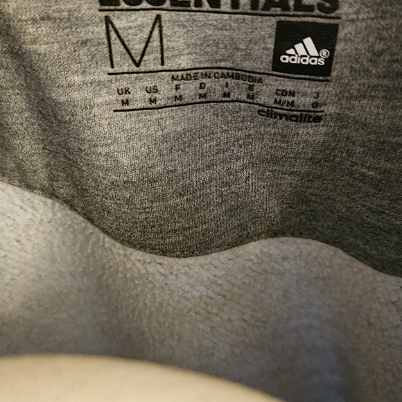 Adidas Essentials Trefoil Banded Crewneck Sweatshirt Men's M/Women's L Grey - Picture 3 of 6